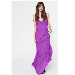 Ba&sh Nadja Maxi Sundress Magenta size 1 Small